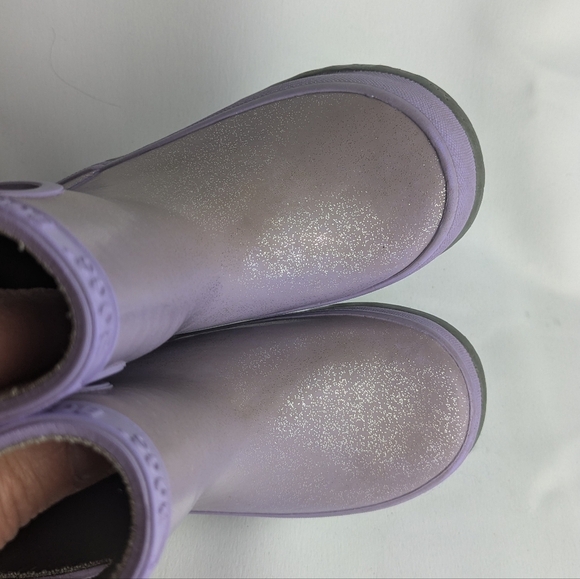 BOGS Rainboots For Kids Size 8 Purple With Glitter - Picture 9 of 9